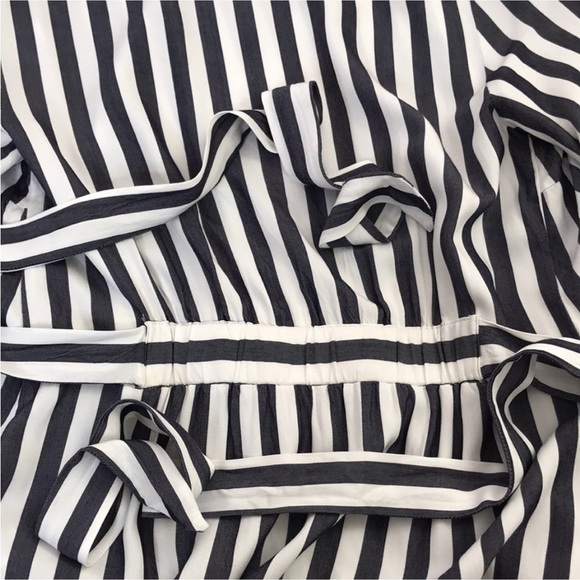 BB DAKOTA 4 Set Sail Stripe Midi Dress In Navy - Picture 11 of 16